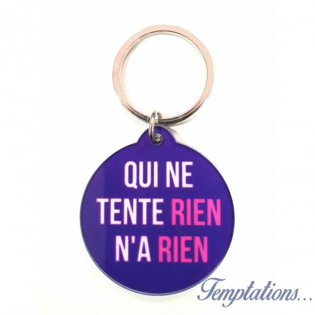 Porte-clés "qui ne tente rien n'a rien" - Lucky team