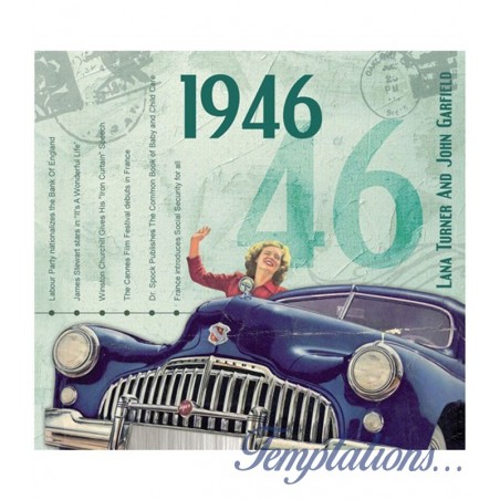 Carte CD Anniversaire année 1946