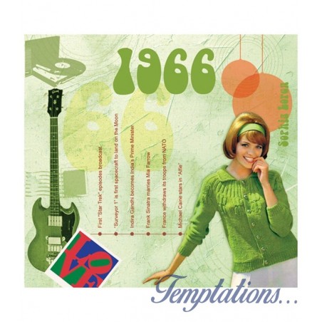 Carte CD Anniversaire année 1966