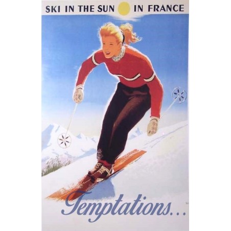 Carte postale "Ski in the sun"