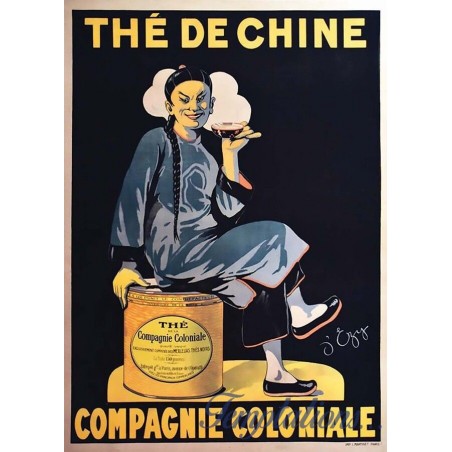 Carte postale " Thé de Chine Compagnie Colonial "