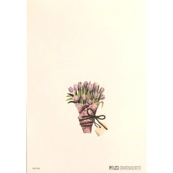 Mini Carte Rossi "Bouquet de tulipes mauves"