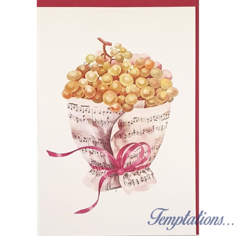 Carte « bouquet de raisins blancs » Christine Thouzeau