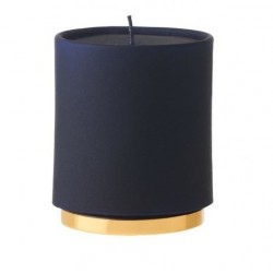 Bougie Velours Pouf Bleu -...