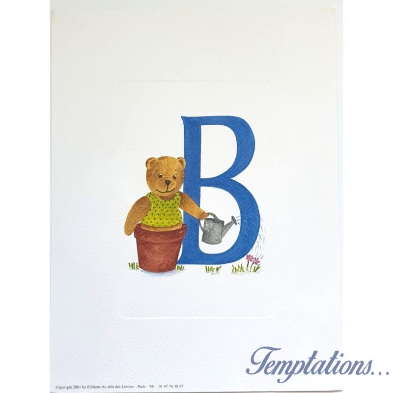 Image Lettre "B" avec ourson