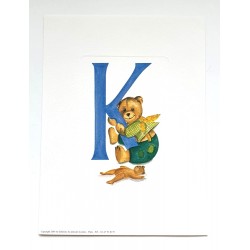 Image Lettre "K" avec ourson