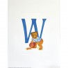 Image Lettre "W" avec ourson