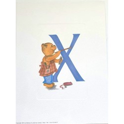 Image Lettre "X" avec ourson