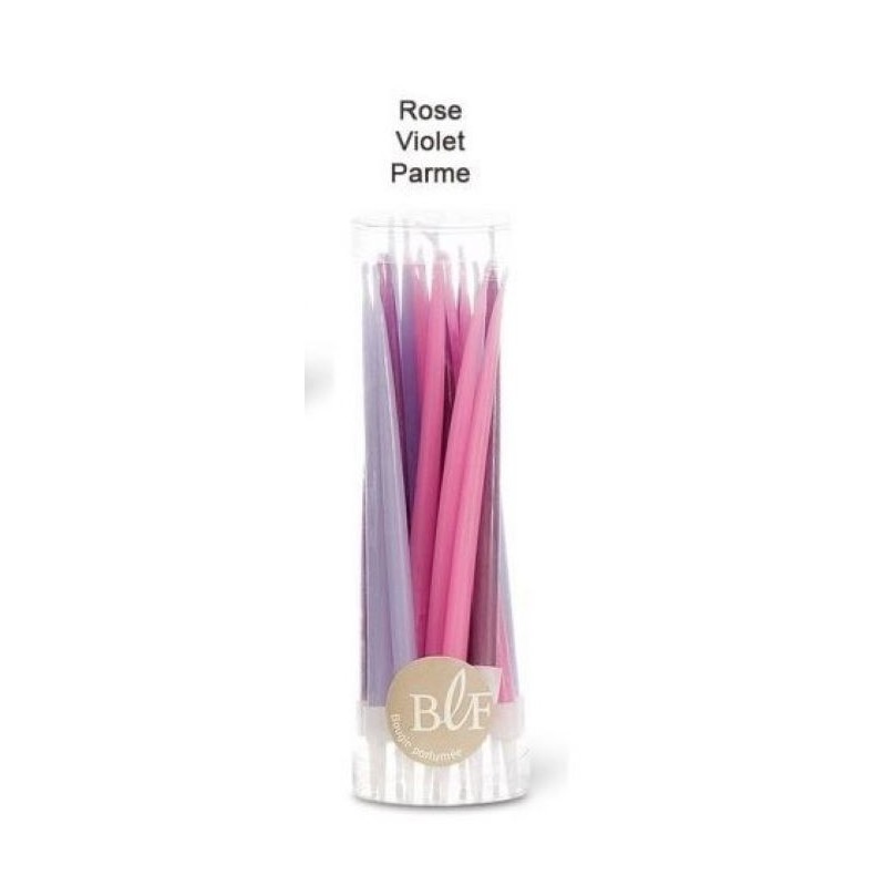 Assortiment de 20 Bougies Anniversaire Roses- Bougie la Française