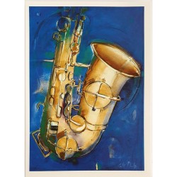 Carte postale double " Sax...