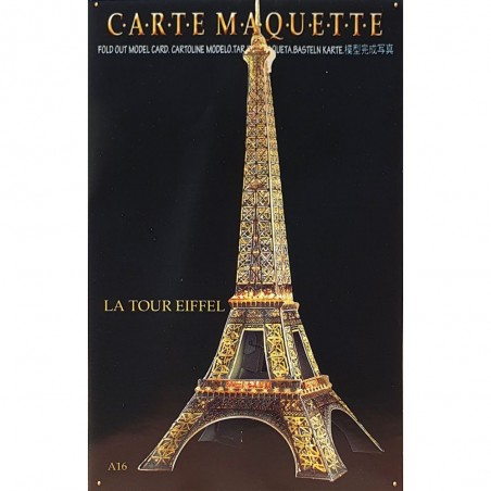 Carte maquetteTour Eiffel en 3D