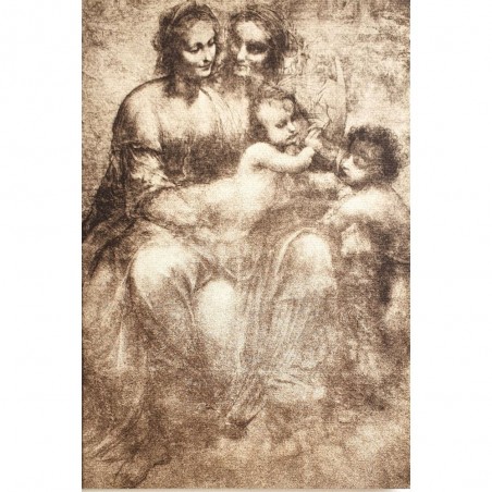 Carte double Rossi "La Vierge à l'Enfant avec sainte Anne et saint Jean-Baptiste "- Léonard de Vinci