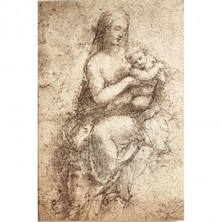 Carte double Rossi "Etude pour une Madone avec enfant " Raffaéllo Sanzio