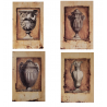 Lot de 4 cartes doubles "Vases Antiques " - Russel Babcock