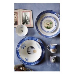 ASSIETTE CREUSE PIP STUDIO HÉRITAGE BORDURE BLEUE - 25,5CM