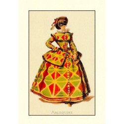 Lot de 4 cartes de costumes traditionnels