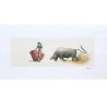 Lot 4 cartes format paysage « Corrida » Virginie Cachau