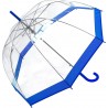 Parapluie cloche transparent bord coloré