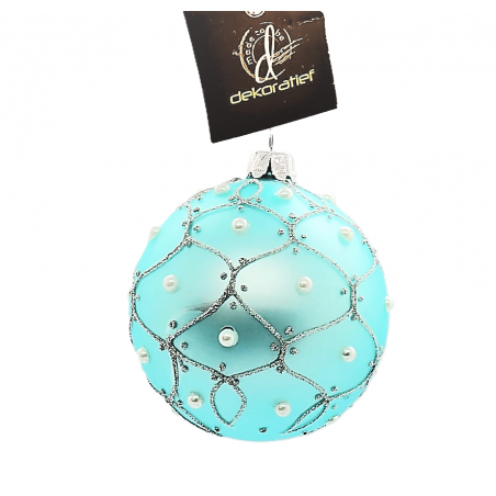 Boule de noël turquoise - Dekoratief