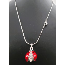 Collier pendentif coccinelle AG925