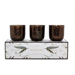 Coffret 3 bougies parfumées Woodfire - ILLUME