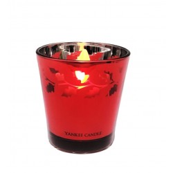 Photophore en verre feuilles de houx -Yankee candle