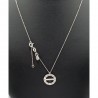 Collier AG925 avec pendentif anneau à vis