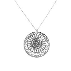 Collier AG925 arabesque glitter blanc- Orus Bijoux