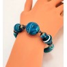 Bracelet en perles de verre turquoise