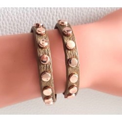 Bracelet en cuir double...