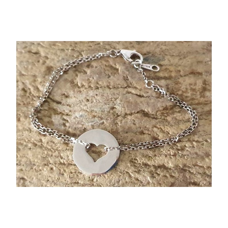 Bracelet avec médaille cœur