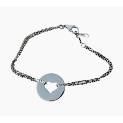 Bracelet avec médaille cœur