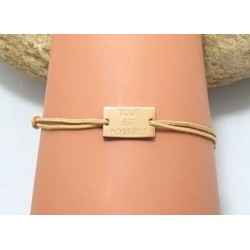 Bracelet cordon "Tout est...