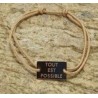 Bracelet cordon "Tout est possible "– Lucky Team