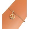 Bracelet cordon avec charm  "Peace" - Lucky Team