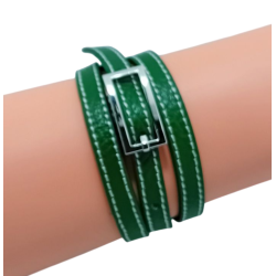 Bracelet en cuir vert...