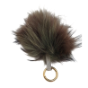 Porte-clefs pompon Marron en fourrure