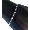 Bracelet de perles bleues argent sterling