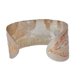 Bracelet manchette en métal argenté - Brin d'Amour