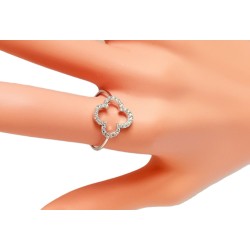 Bague trèfle argent 925