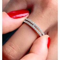 Bague rectangle serti argent 925