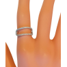 Bague rectangle ajouré serti argent 925