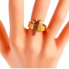 Bague palmier métal doré – Bijoux Léone