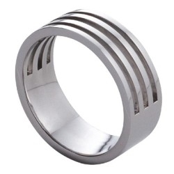 Bague homme en acier –...