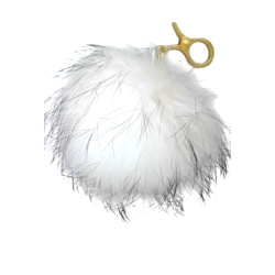 Porte-clefs pompon Blanc en...