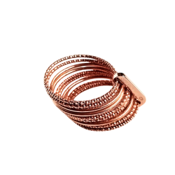 Bague argent rosé multi anneaux - Orus Bijoux