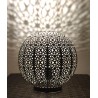 Lampe de table boule en métal