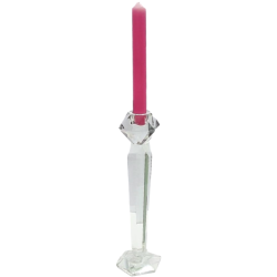 Bougeoir en verre avec...