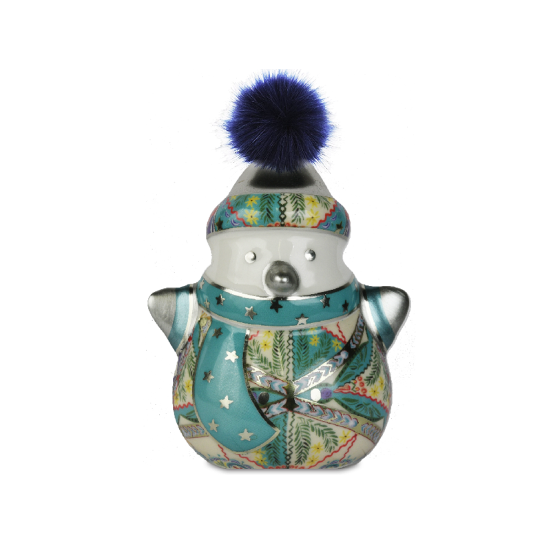 Diffuseur bonhomme de neige bleu Baci Milano Cosy Xmas