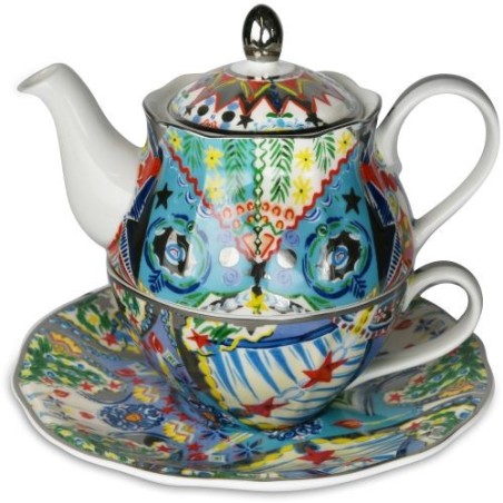 Théière egoiste Baci Milano Cosy Xmas silver
